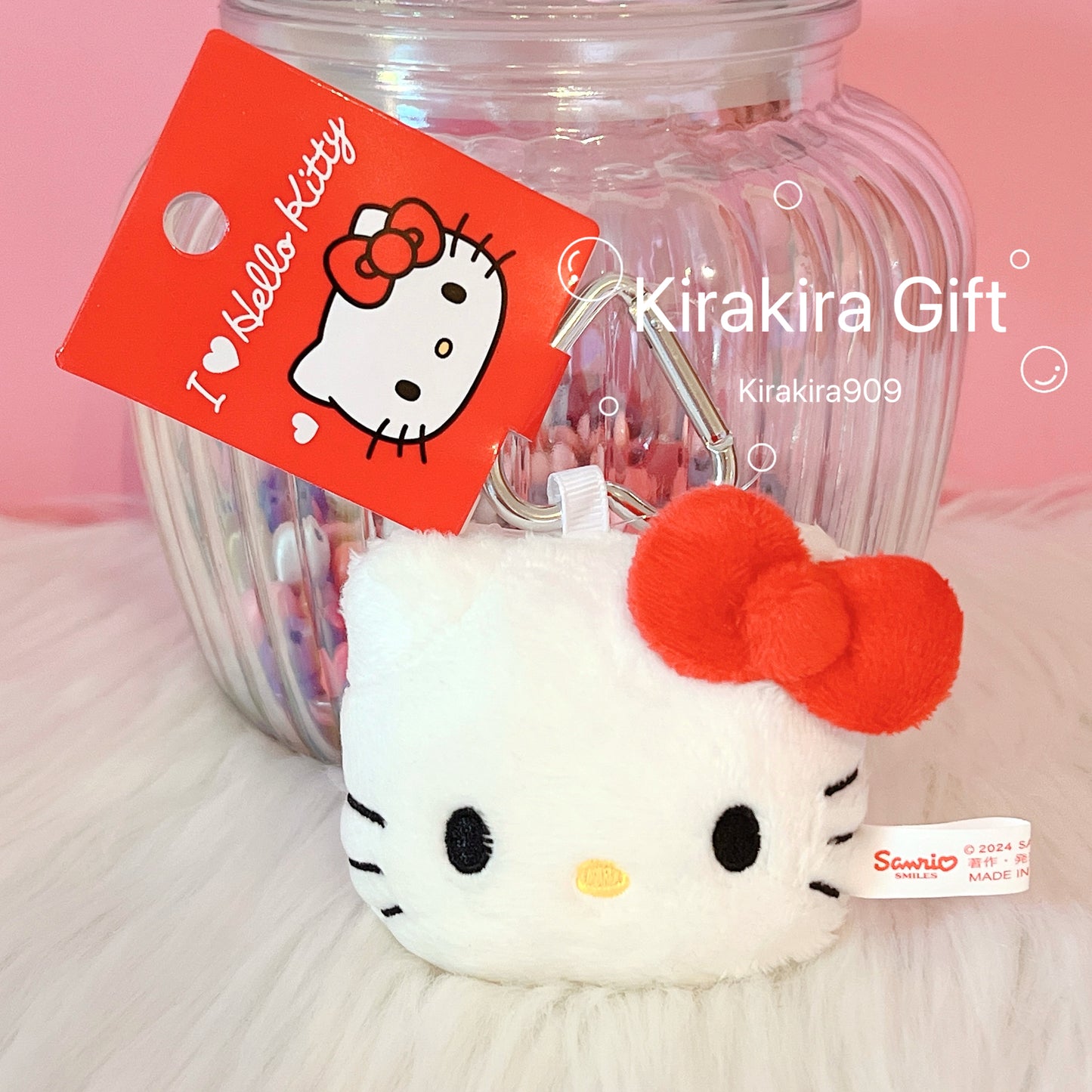 Hello Kitty Red Face Plush Charm