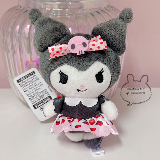 Kuromi Strawberry Milk Dress plush charm