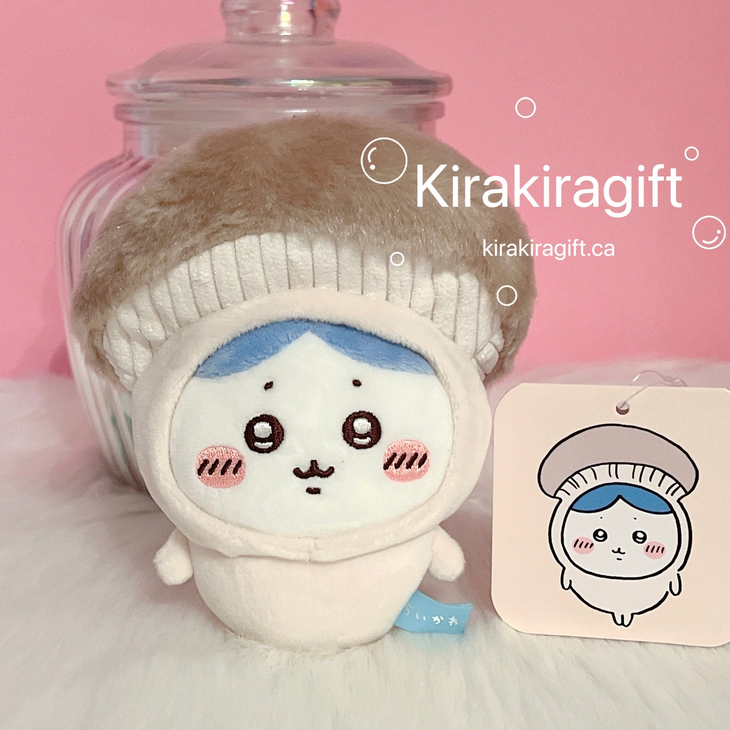 Hachiware Mushroom Plush Charm