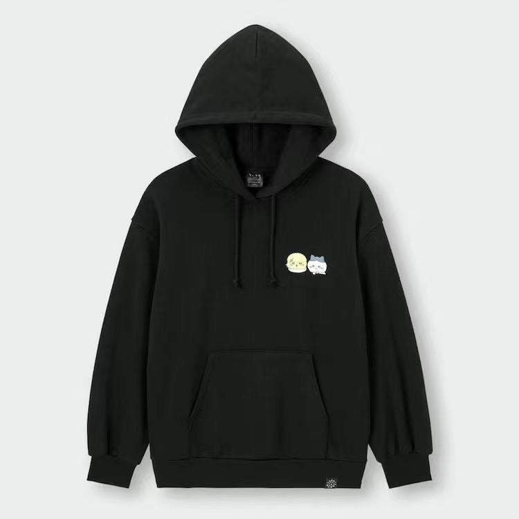GU X Chiikawa Black Hoodie