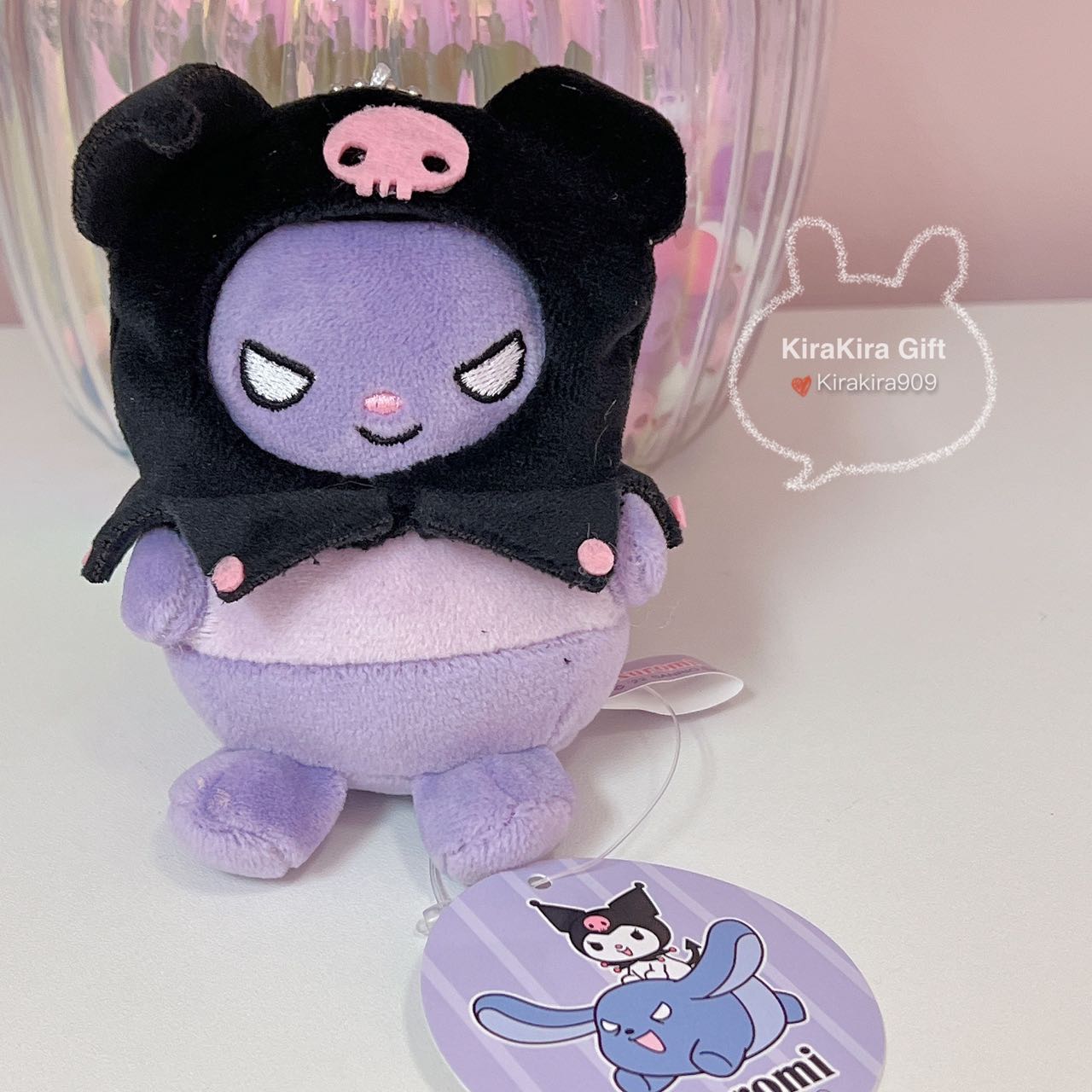 Baku with Kuromi Hood plush charm
