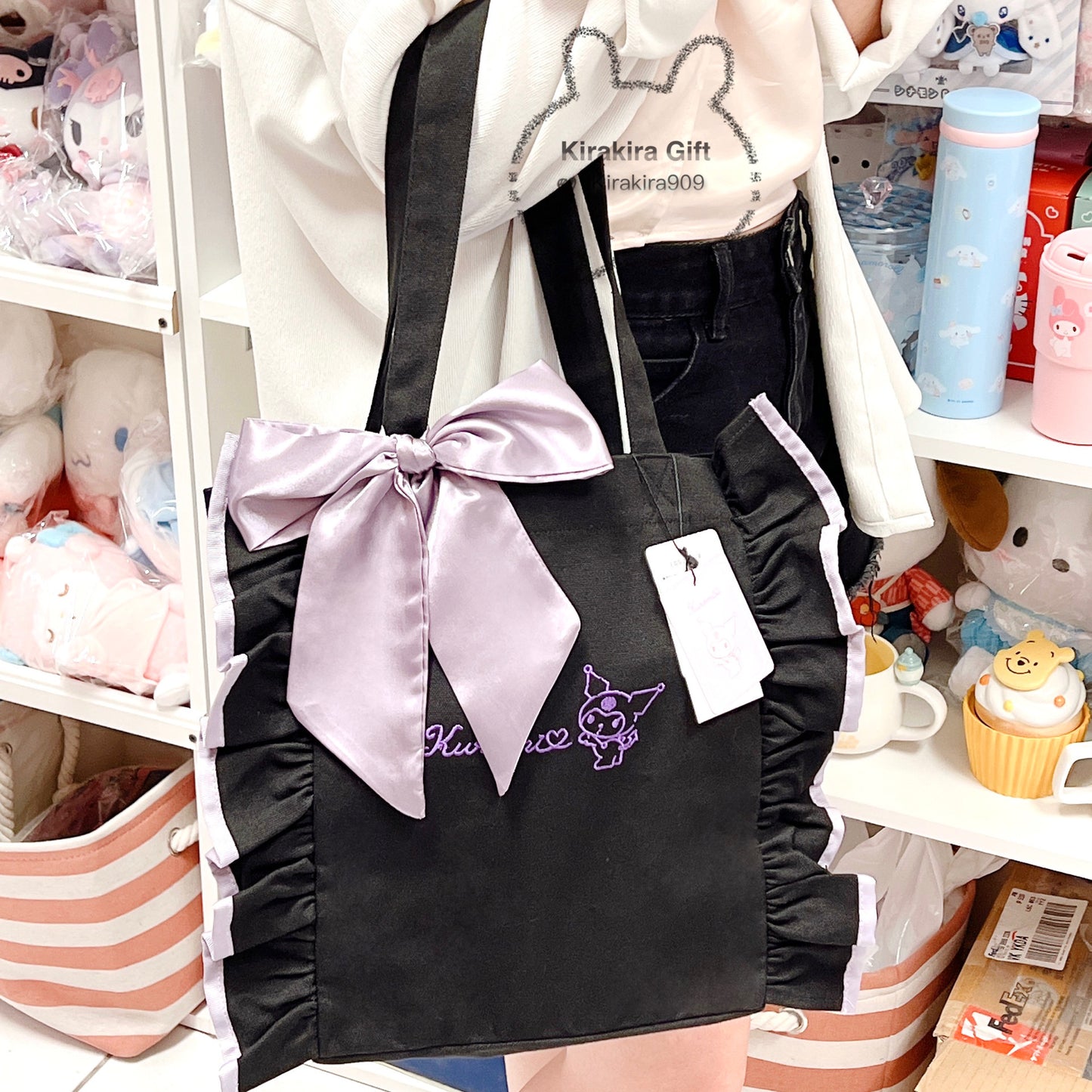 Kuromi Bowtie Tote Bag
