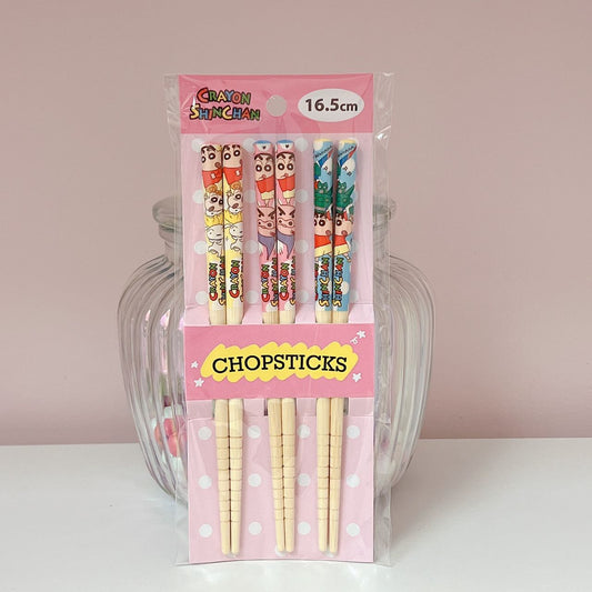 Crayon Shinchan Pink Chopsticks Set