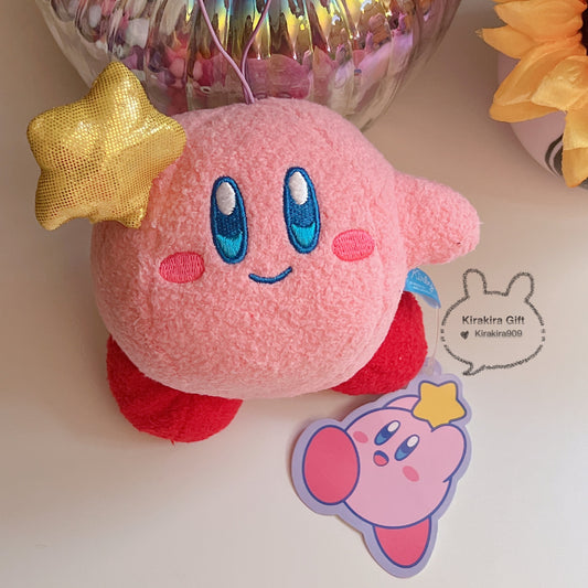 Kirby Holding Star Towel Material Plush Charm