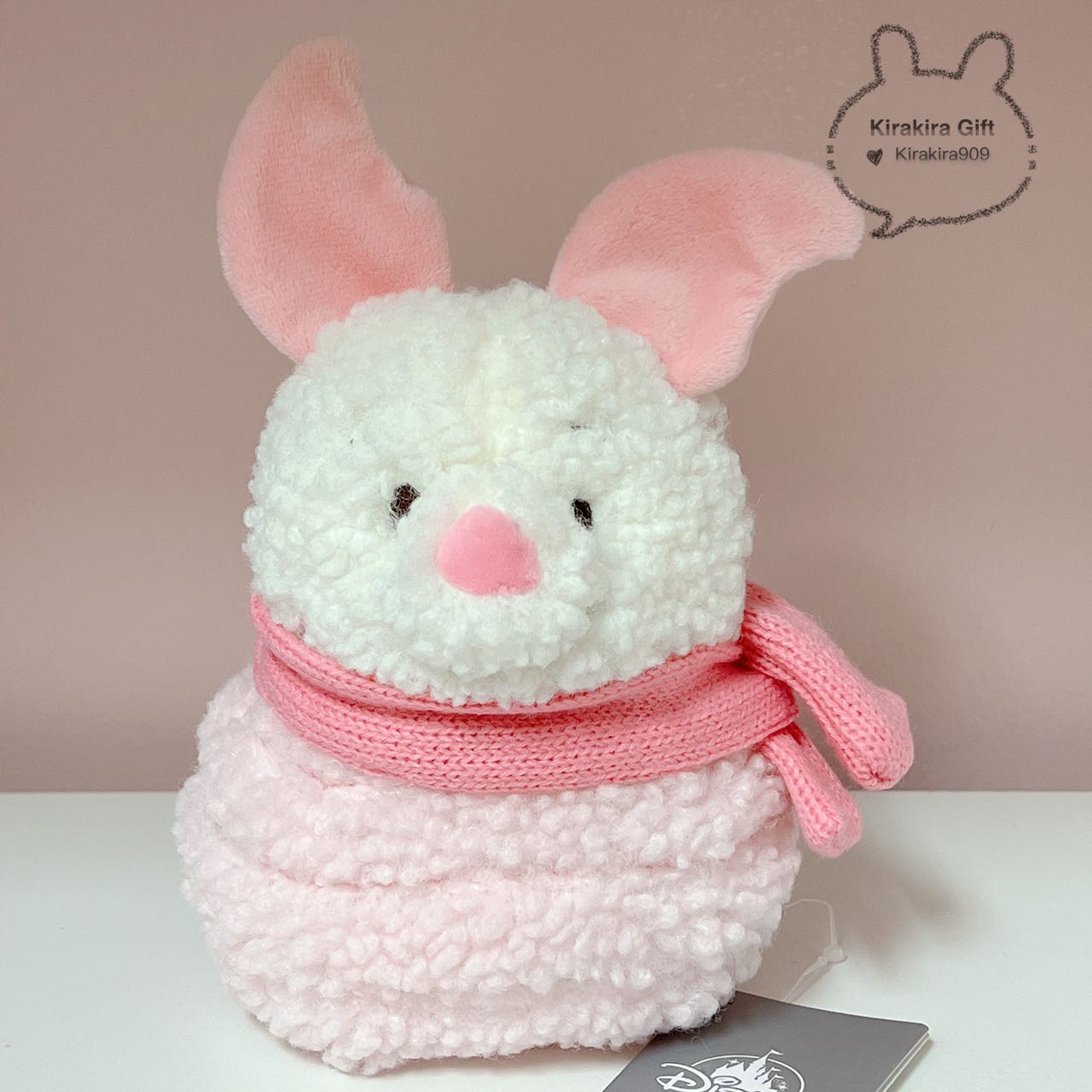 Piglet Snowman plush doll