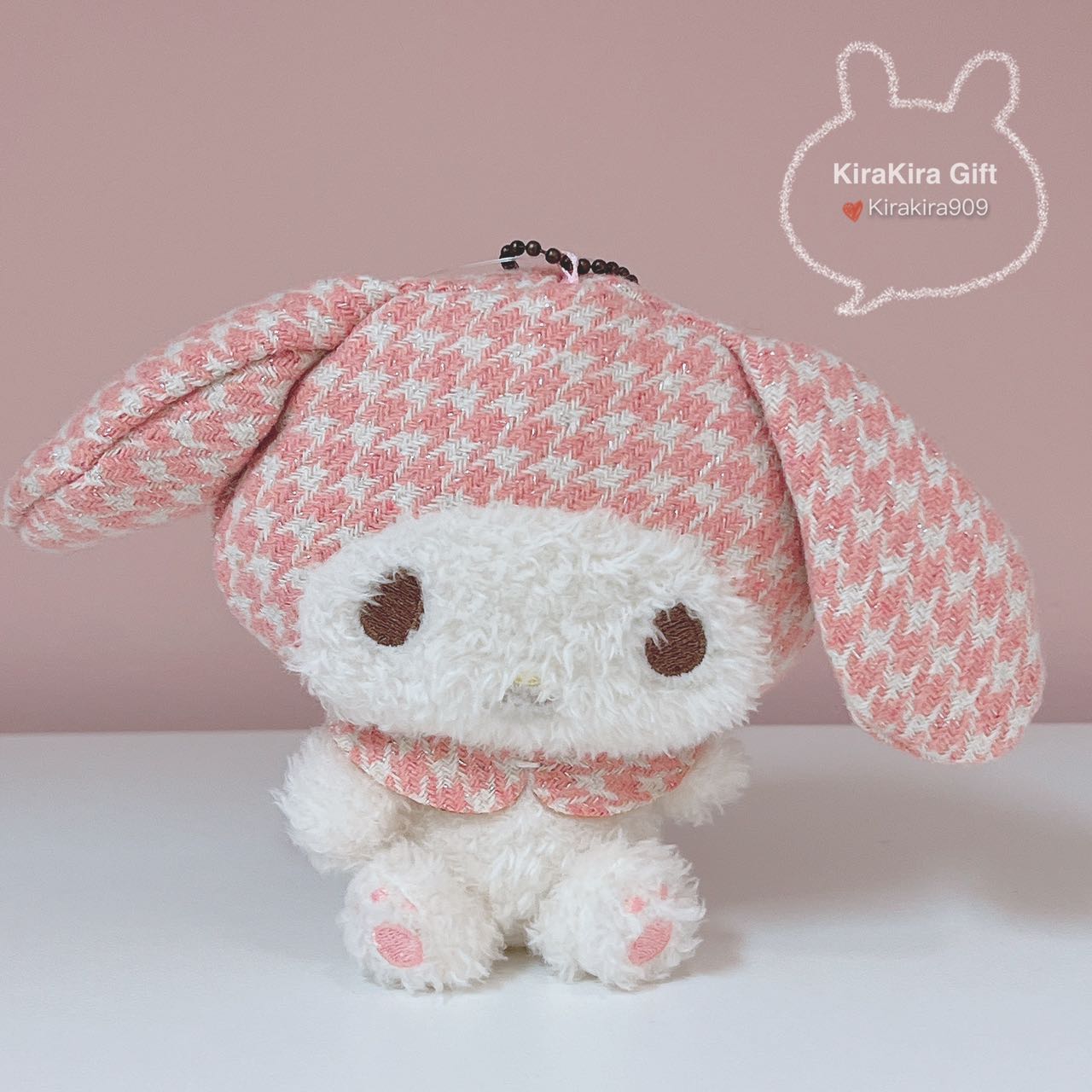 My Melody Houndstooth plush charm