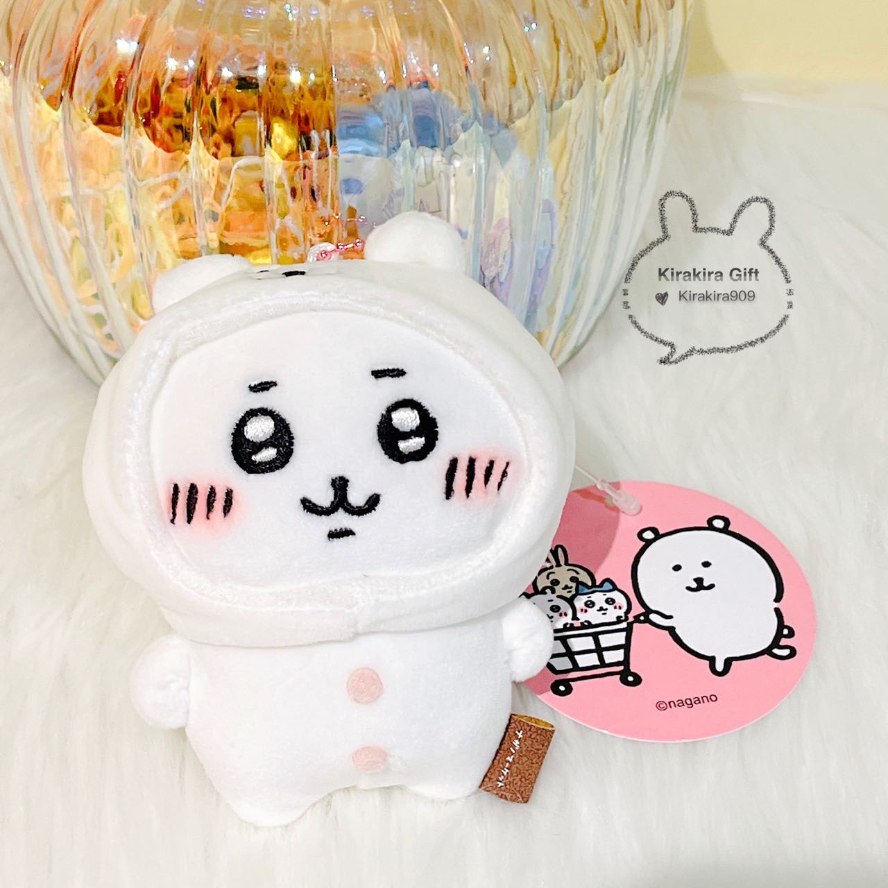 Chiikawa White Polar Bear plush charm