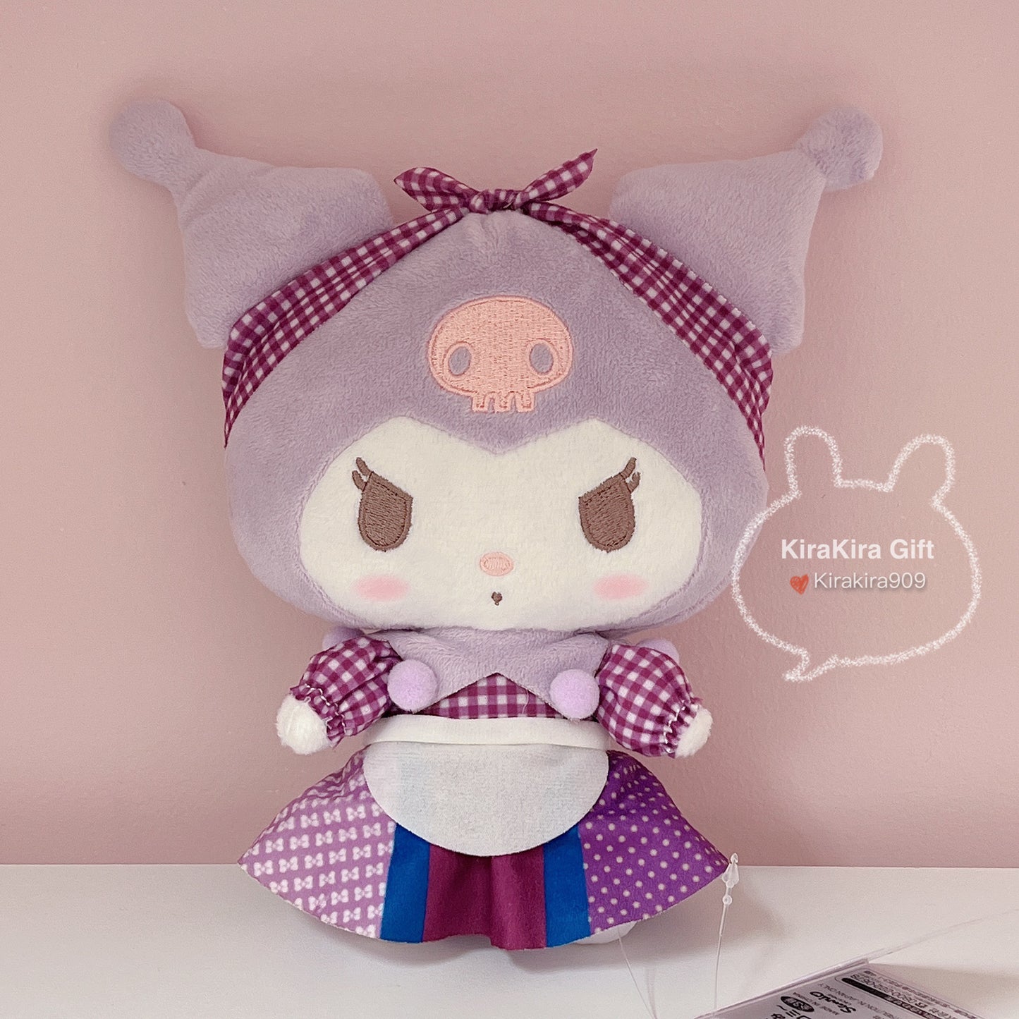 Kuromi Scotland Dress Plush Doll