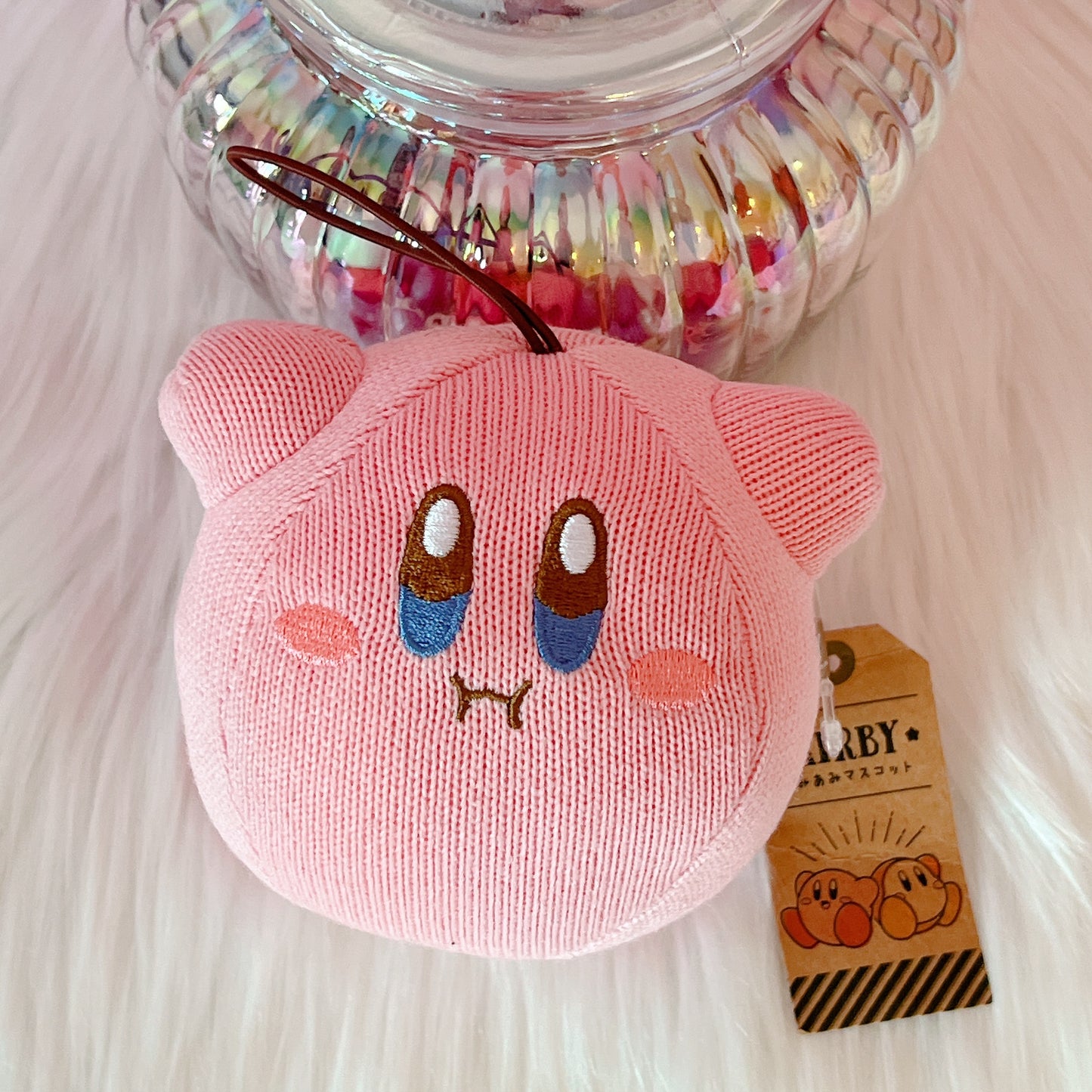 Kirby Wool knitting Plush Charm Round Face