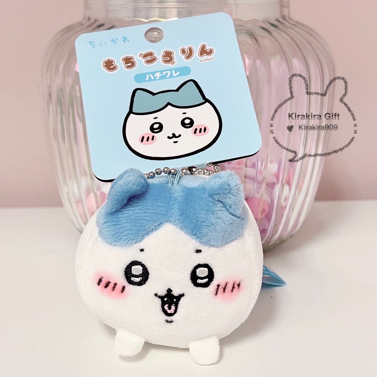 Hachiware Happy Plush Charm