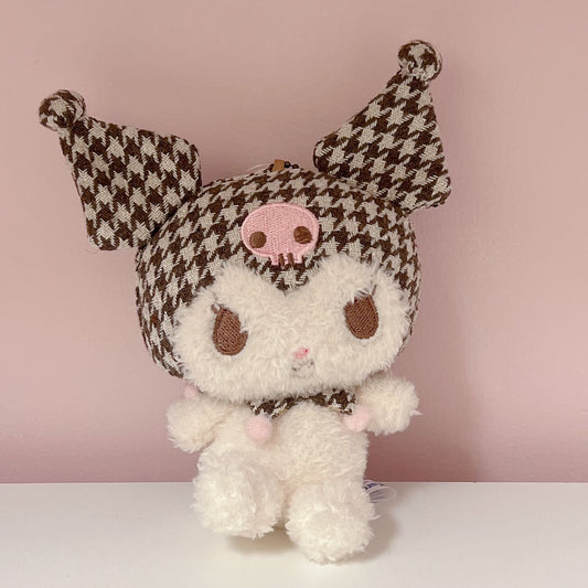 Houndstooth Kuromi plush charm