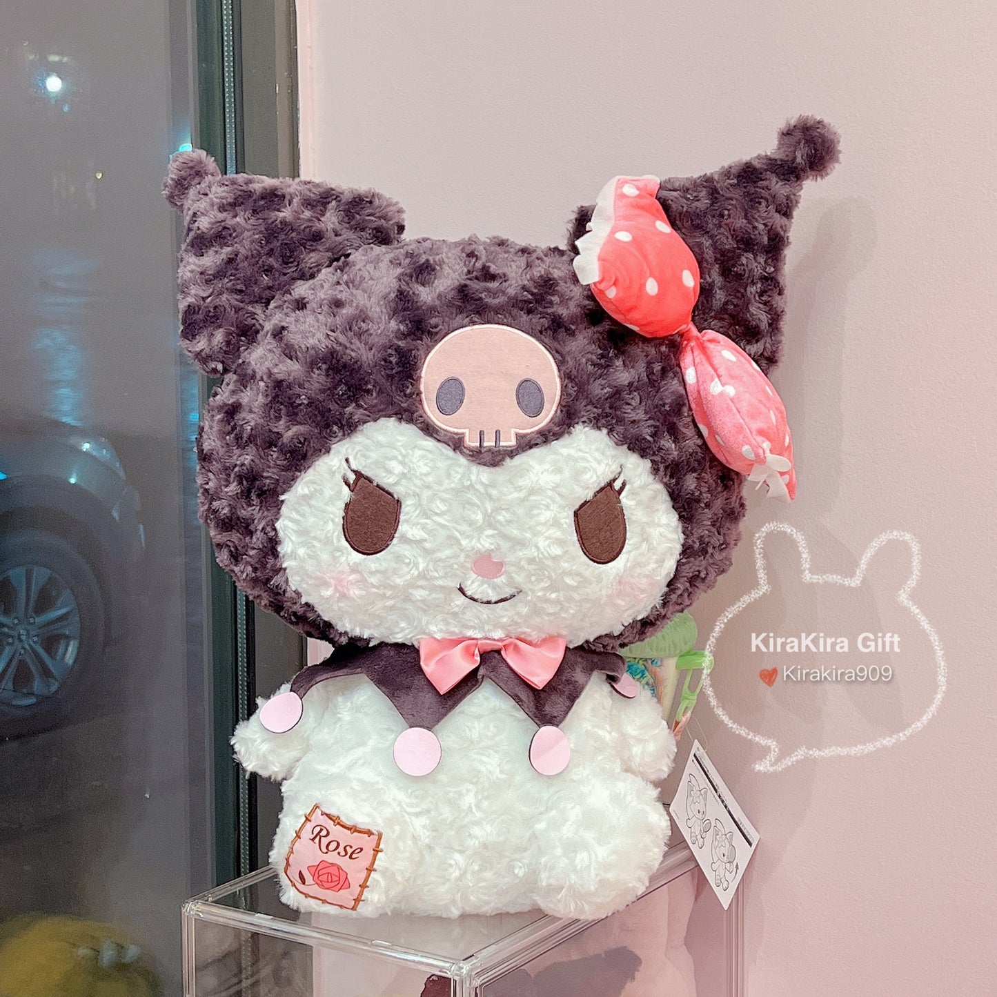 Kuromi Rose Cruve Hair Big Plush Doll