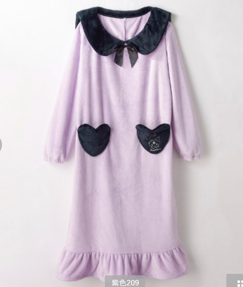 Kuromi Purple Pajama with Heart Pocket