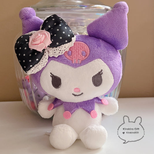 Kuromi Black Bow Plush Charm
