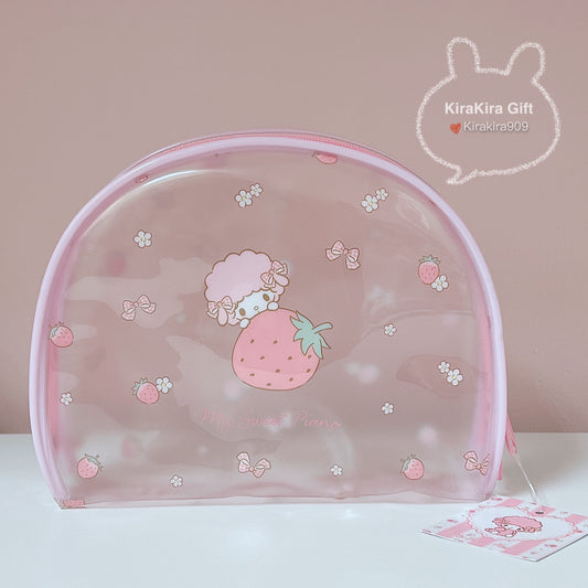 Sheep Transparent Strawberry Makeup Bag