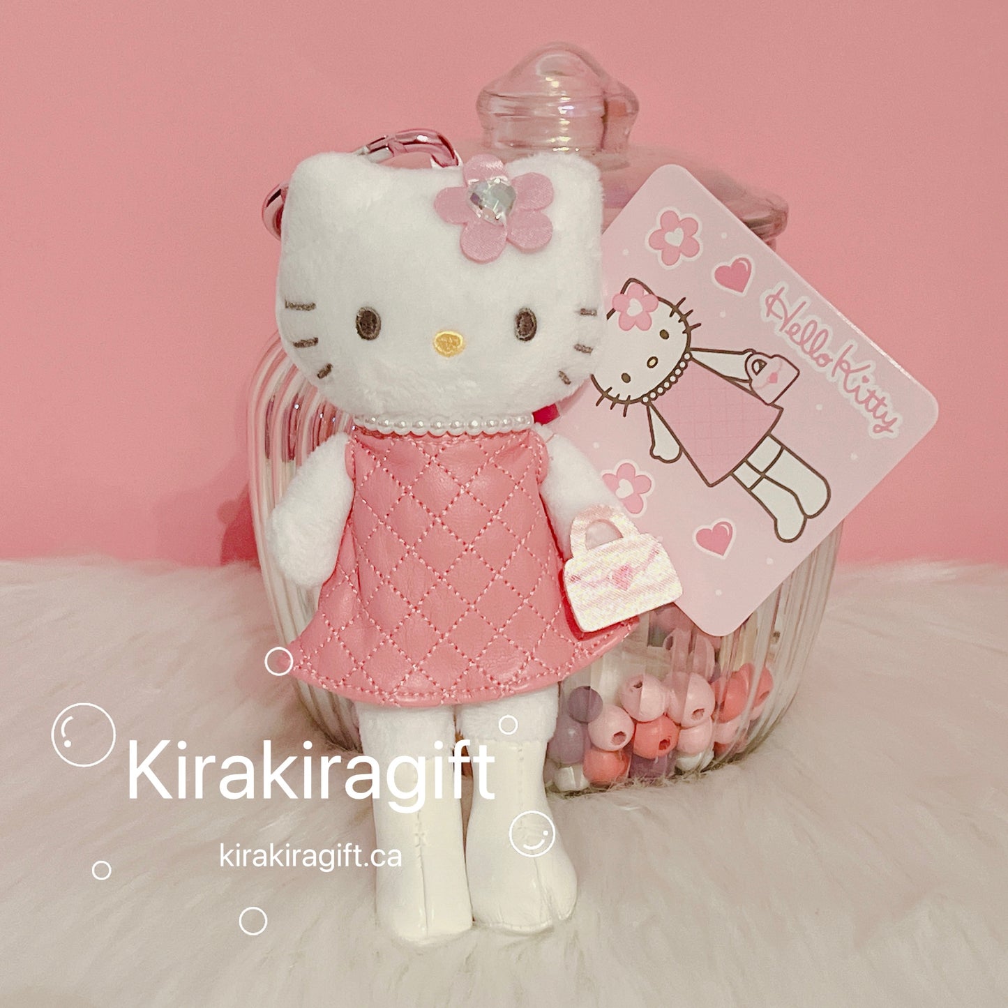 Hellokitty Pink Dress Plush Charm