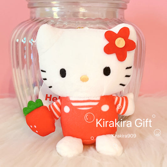 Hello kitty Strawberry and Flower Plush Charm