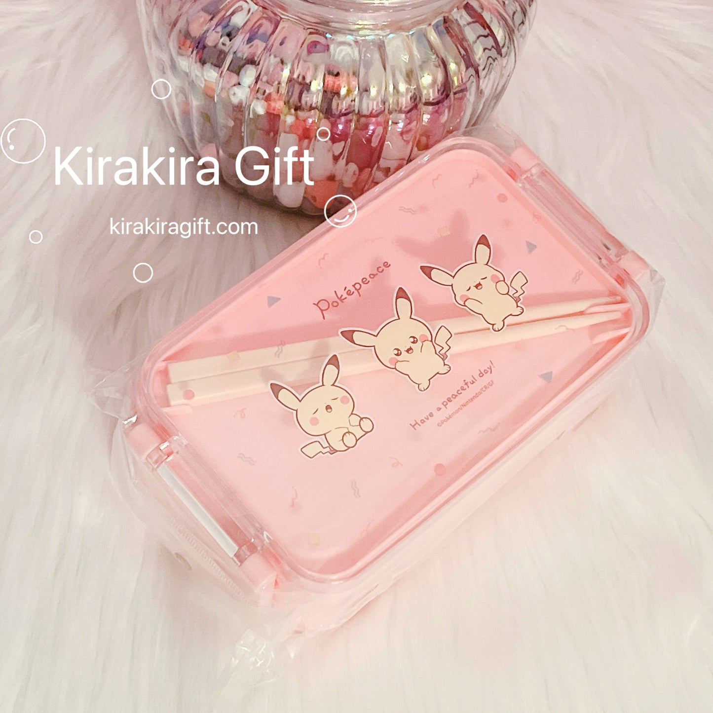 Pikachu Bento Box with Chopsticks