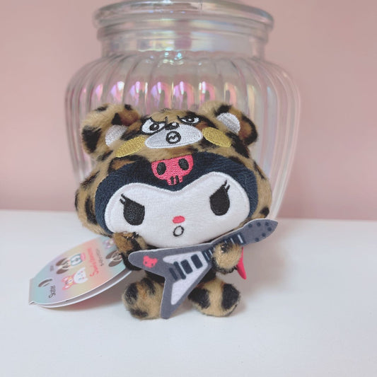 Kuromi Leopard Bear Hood plush charm
