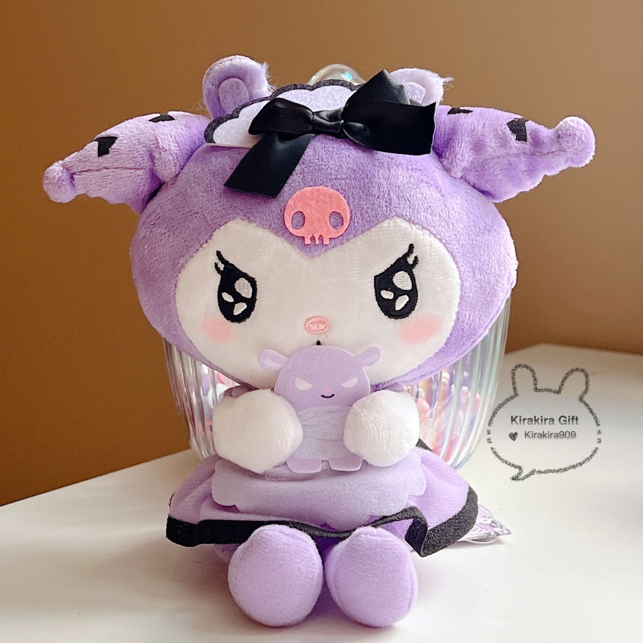 Kuromi Maid with Baku plush doll