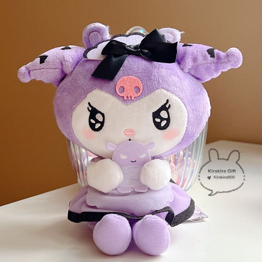Kuromi Maid with Baku plush doll