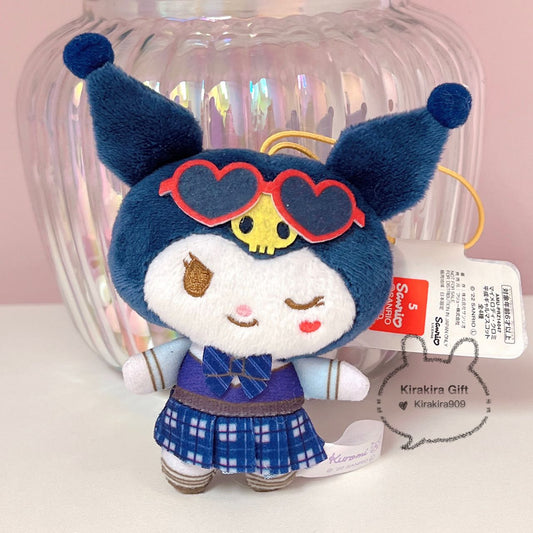 Kuromi Heisei School Uniform Glasses plush charm
