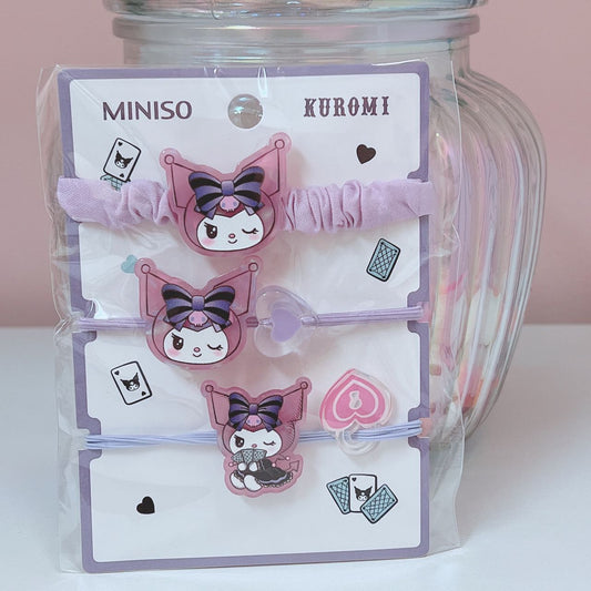 Kuromi 3-Piece Hair Tie Set