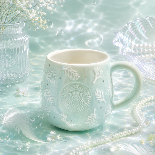 Japan Starbucks green ocean Mug