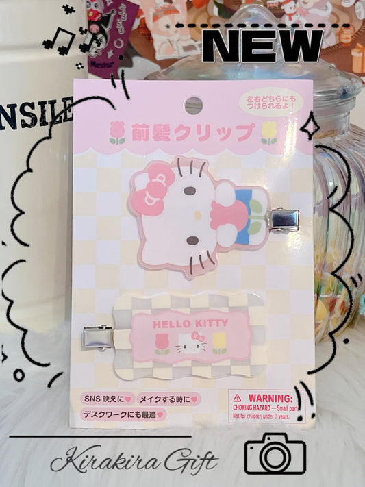 Hello Kitty Flower Hair Clips