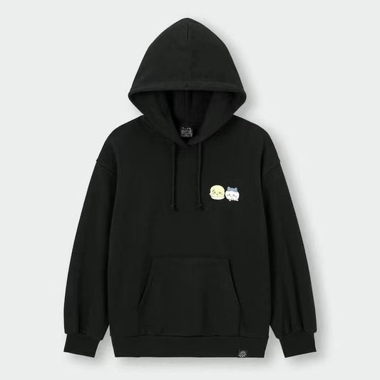 GU X Chiikawa Black Hoodie