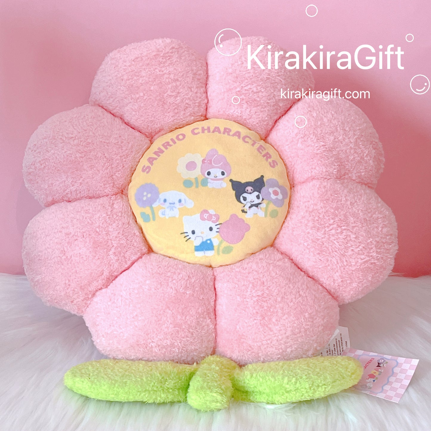 Sanrio Spring Flower Cushion( Kuromi, My Melody, Hellokitty, Cinnamoroll)