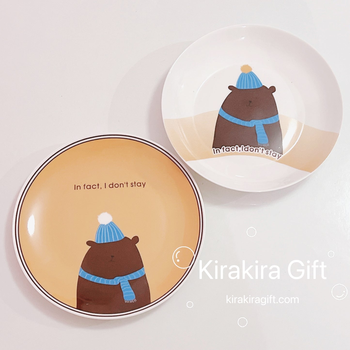 Cute Bear Ceramic Plate Set