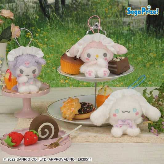 Sanrio Sweety Maid plush charm (Kuromi, My Melody, Cinnamoroll)