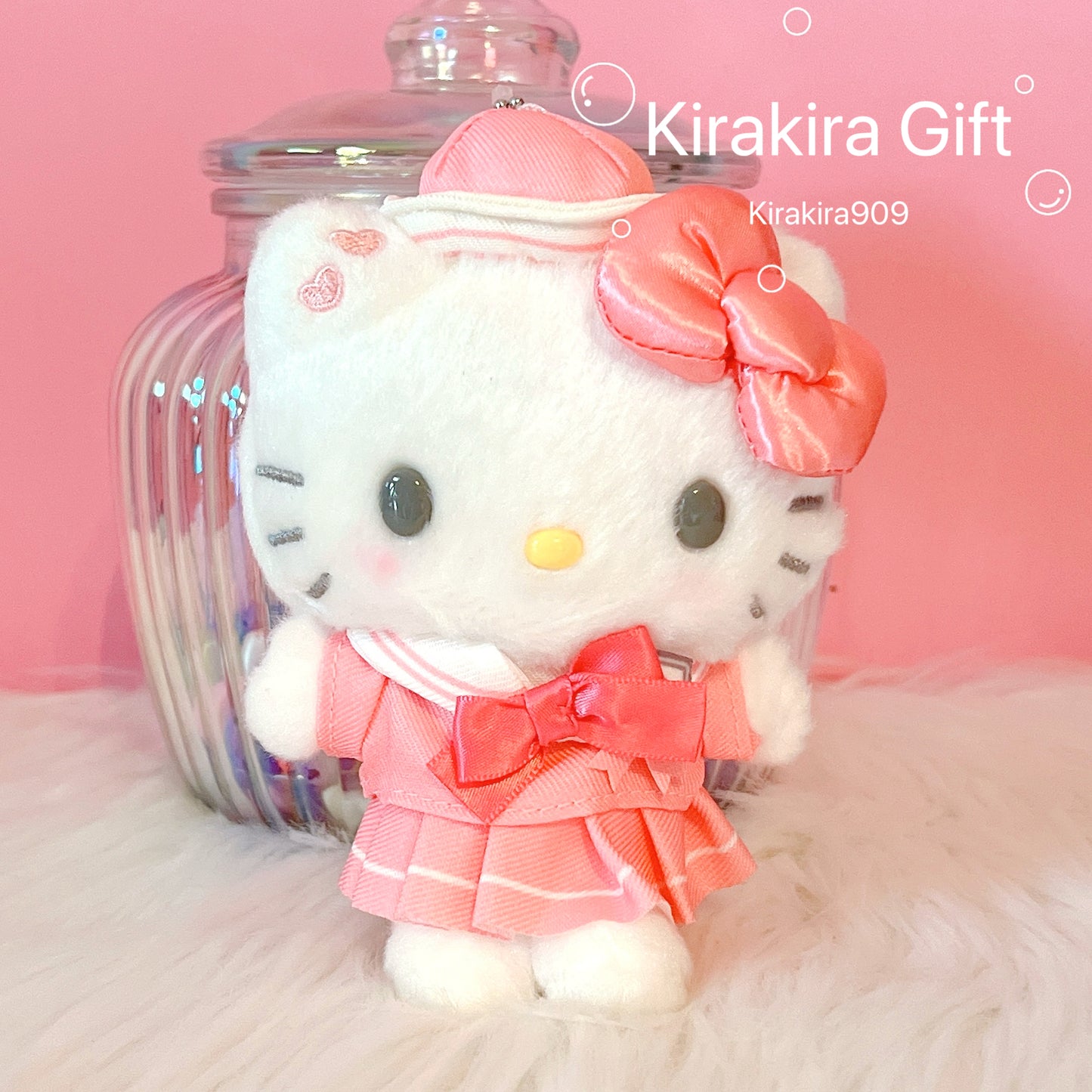 Hello kitty Pink Uniform Plush Charm