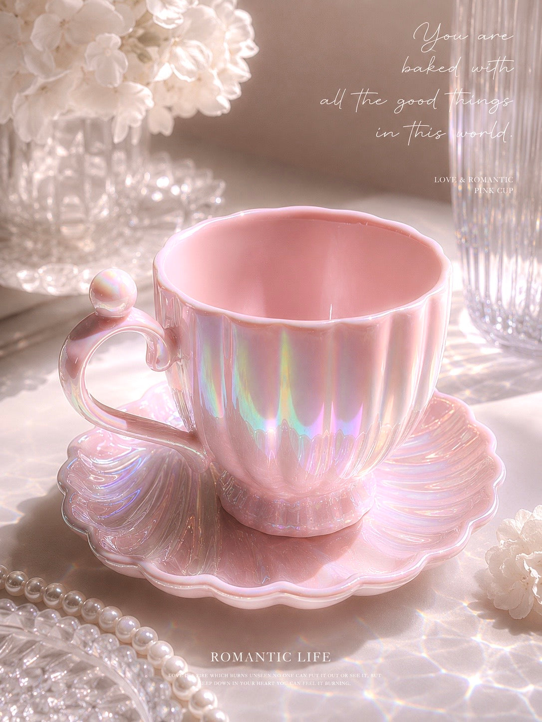FrancFranc Pearlescent Tea Cup Set 220ml