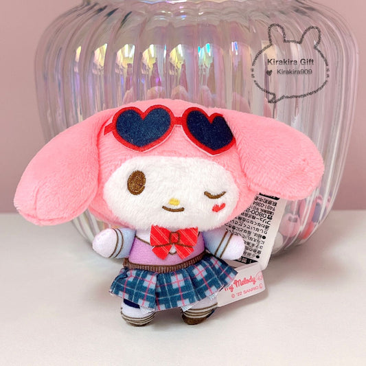 My Melody Heisei School Uniform Glasses plush charm