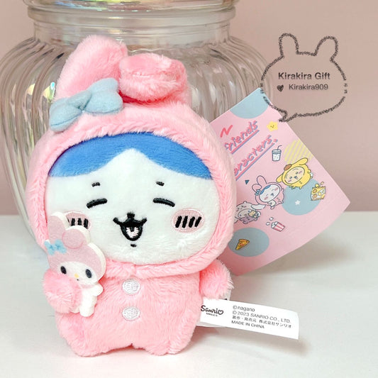 Hachiware My Melody Hood plush charm