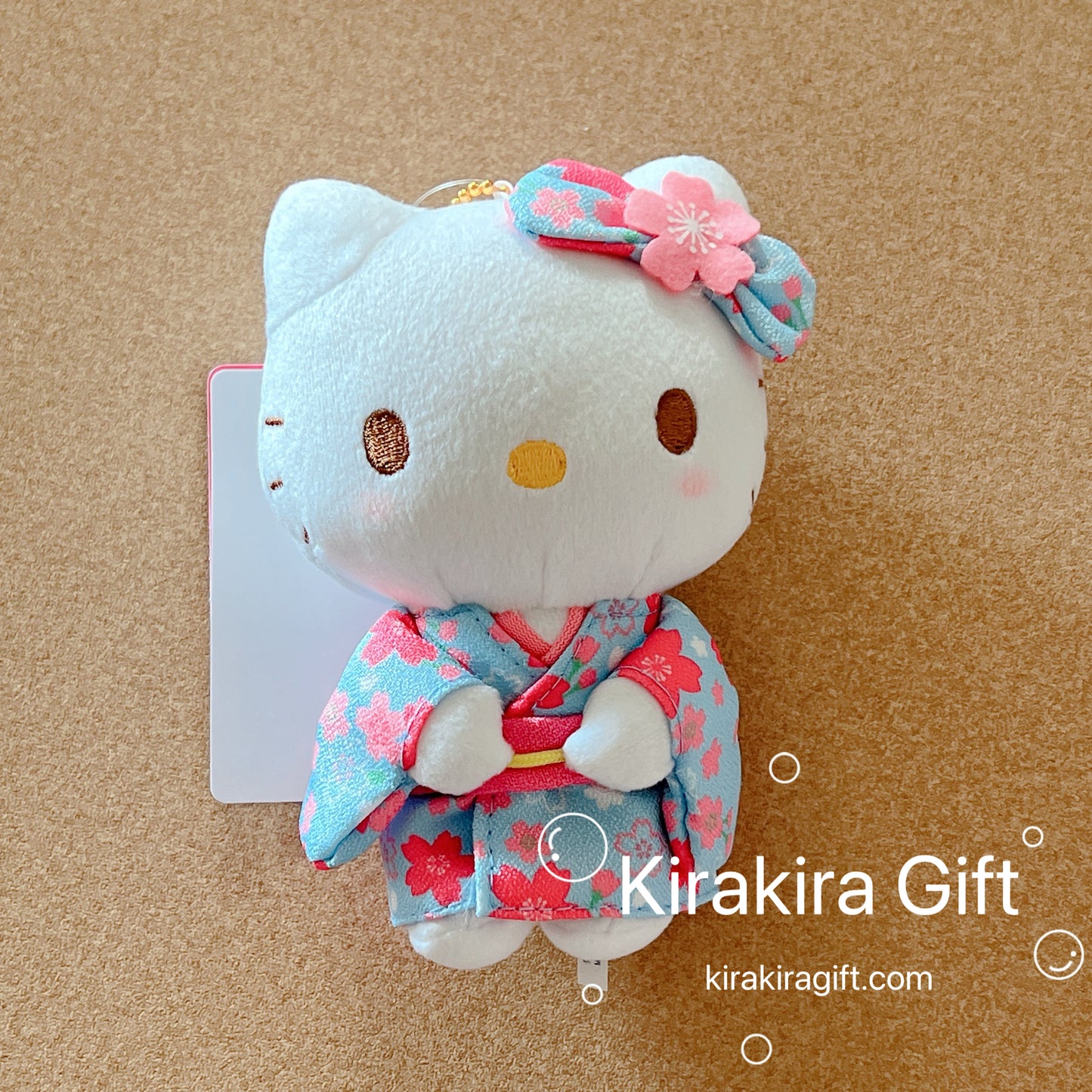 Hello Kitty Blue Sakura Kimono Plush Charm