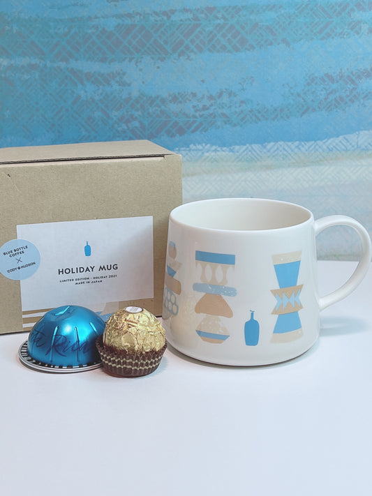 Blue bottle Holiday Mug