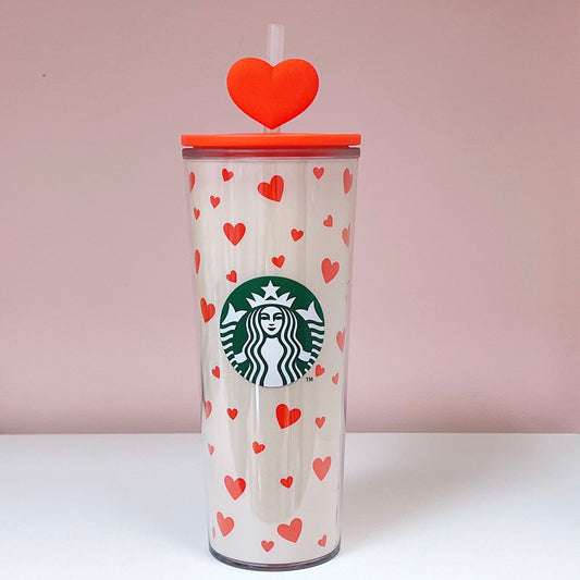 Japanese Starbucks Heart Straw Cup