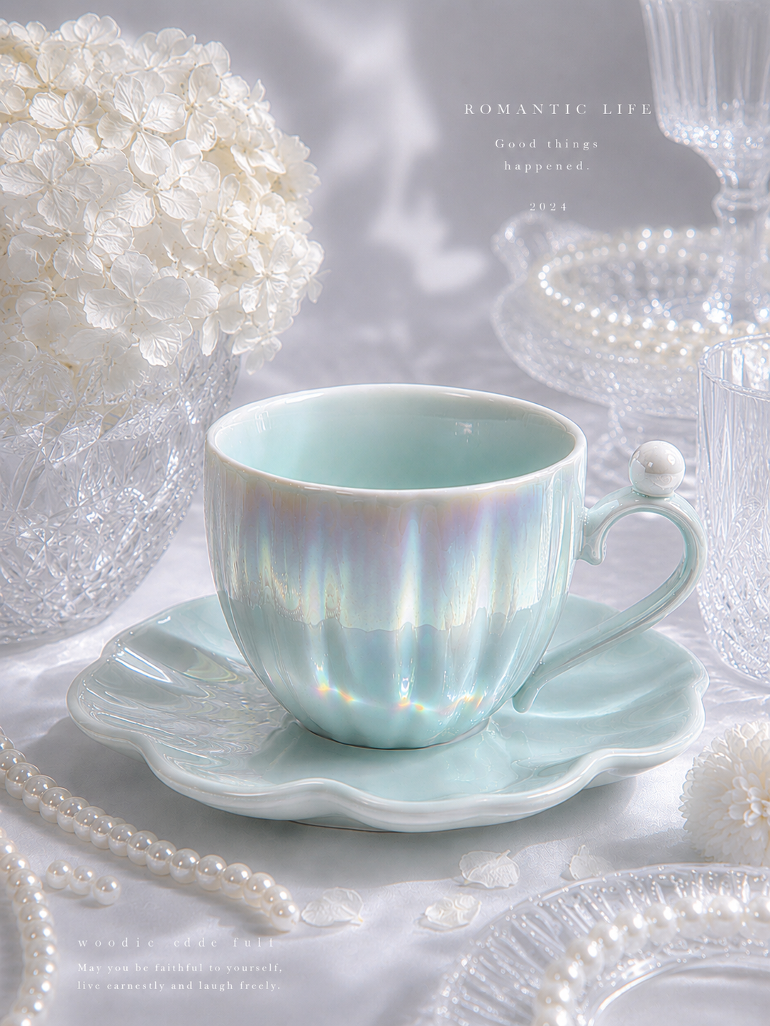 FrancFranc Pearlescent Tea Cup Set 180ml