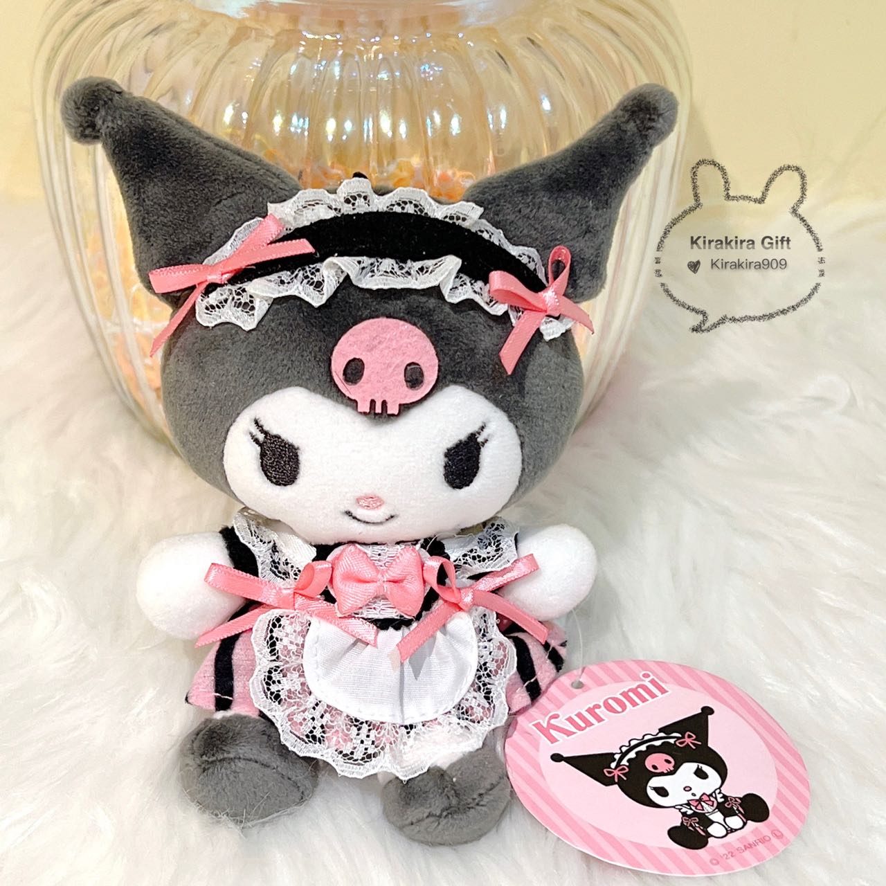 Kuromi Sweet Maid plush charm