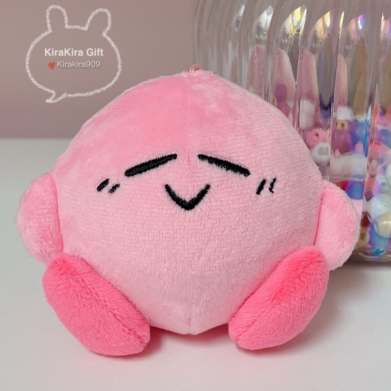 Kirby Manga Face Slow-Rise plush charm