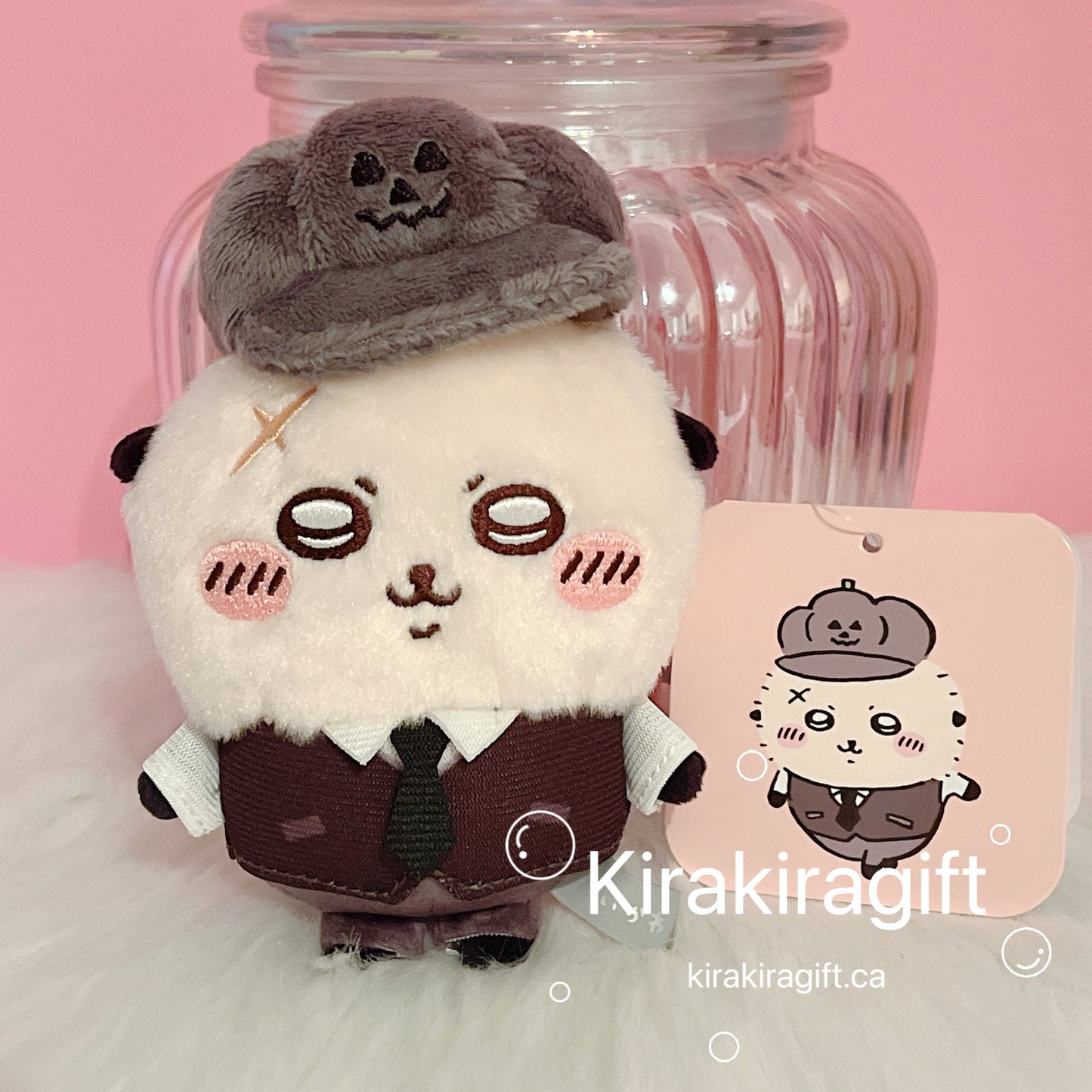 Rakko Black Pumpkin Plush Charm