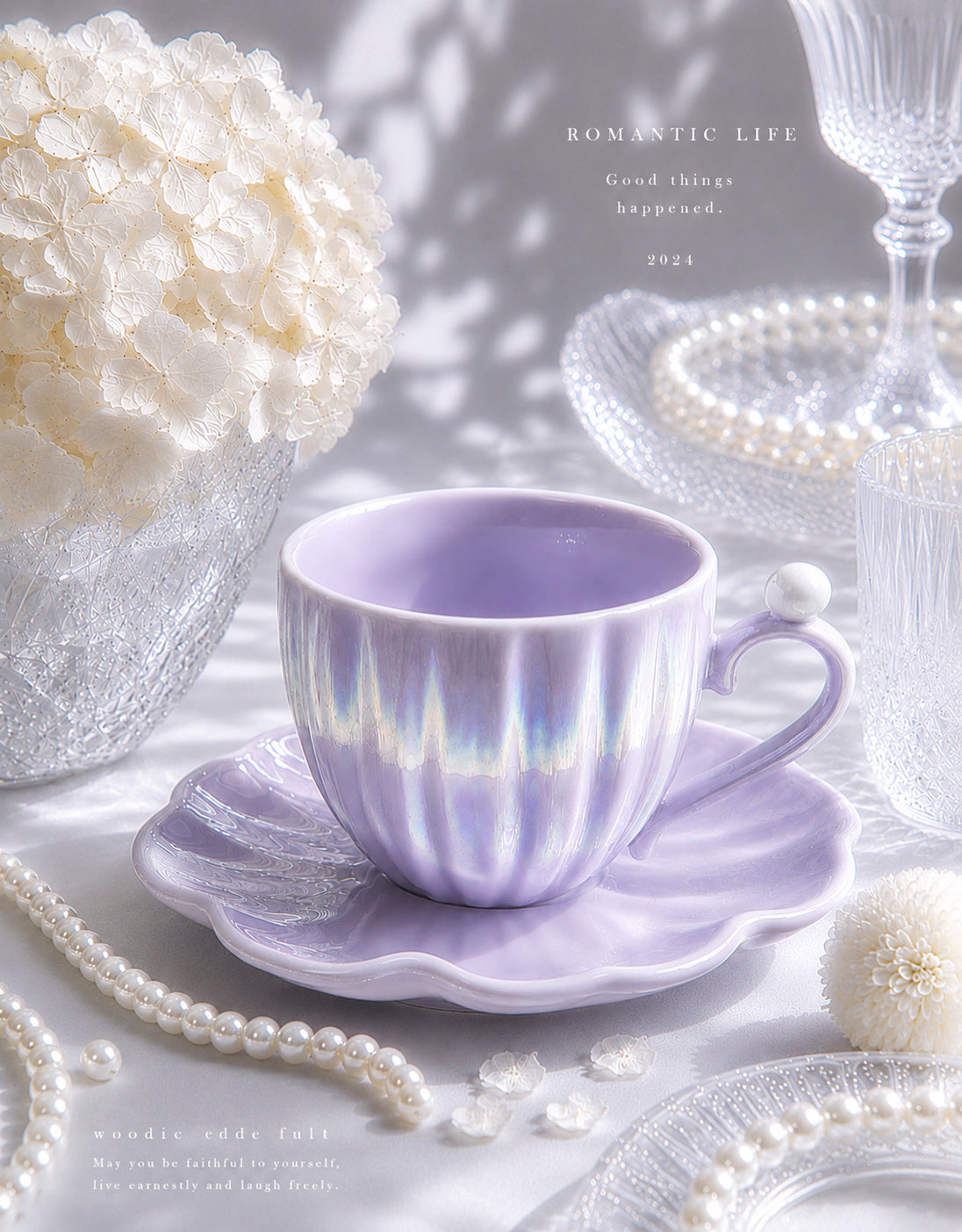 FrancFranc Pearlescent Tea Cup Set 180ml