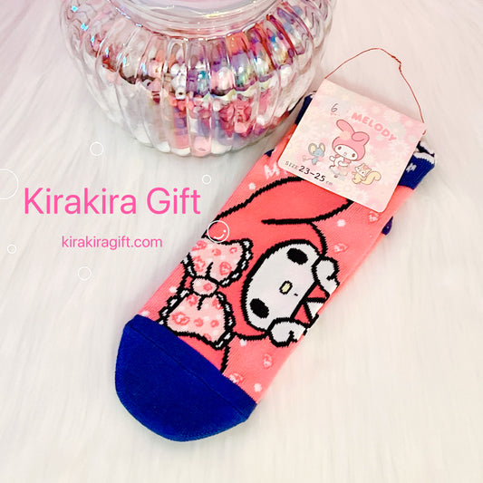 My Melody Pink and Blue Socks