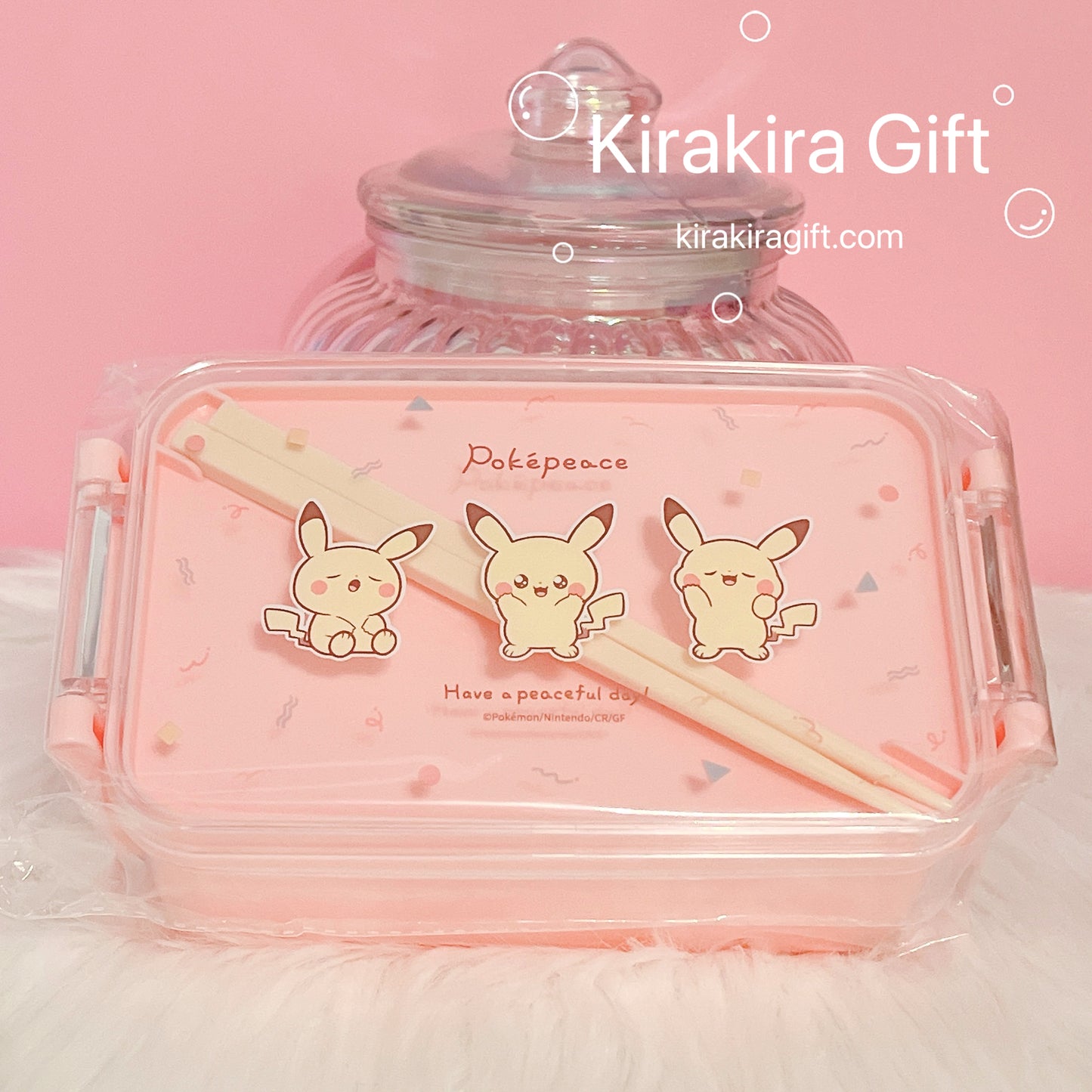 Pikachu Bento Box with Chopsticks