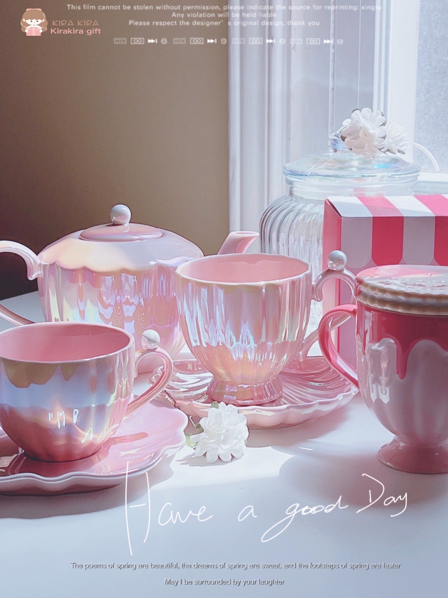 FrancFranc Pearlescent Tea Cup Set
