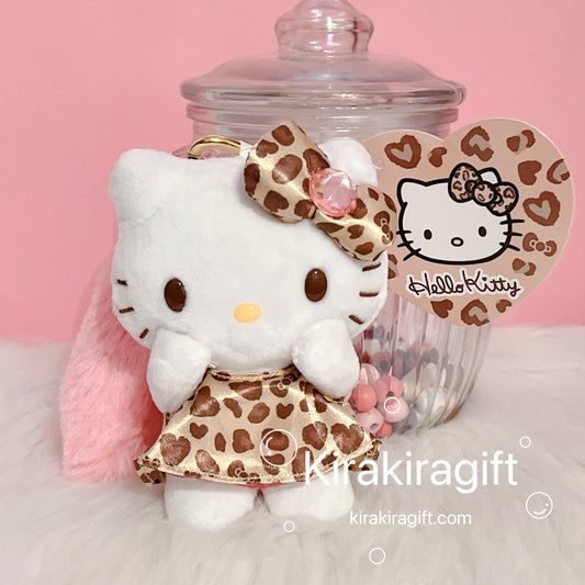 Hello kitty Leopard Print Dress Plush Charm