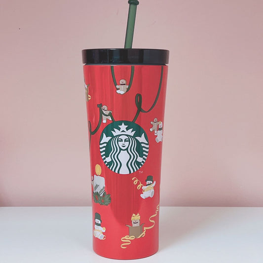 Korean Starbucks Dual-lid Christmas Thermos